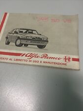 Libretto Allegato Uso E Manutenzione ALFA ROMEO ALFA 75 3.0 V6