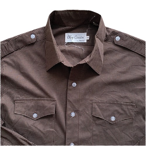 Camicia pois marrone anni 70 - pois,
