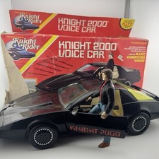 Kenner vintage 1983 Knight Rider Knight 2000 Talking KITT con Michael e scatola