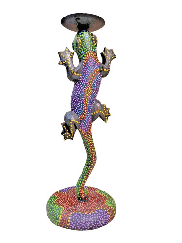 Scultura legno geko - scultura,
