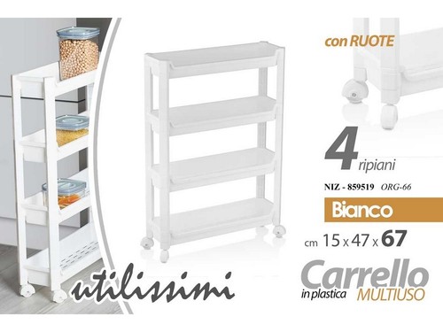 Carrello con ruote ripiani - carrello, 4