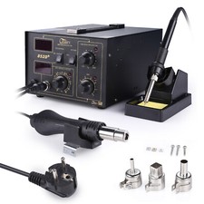 Stazione di saldatura digitale con punta per saldatura ad aria calda 2 in 1