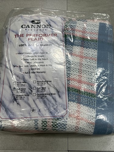 Vintage cannon plaid coperta - cannon,