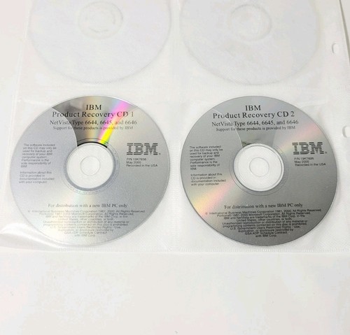 Ibm product recovery e 2 - recovery, cd