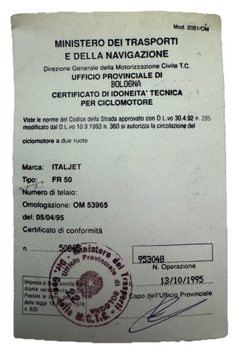 Libretto circolazione - libretto, di