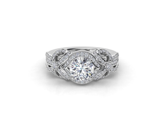14k weißgold verlobungsring - 14k,