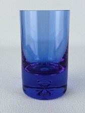 Vintage Vaso In Vetro Viola Decorazione Base Con Bolla Interna Design Space Age