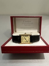 Cartier vermeil tank quarz - cartier,