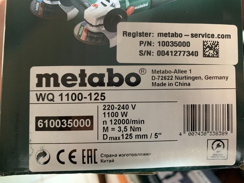 Smerigliatrice angolare metabo - smerigliatrice,