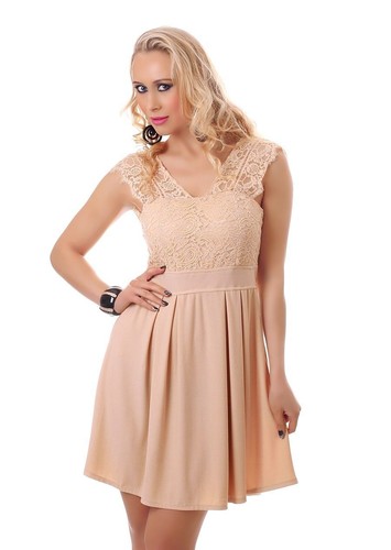 Abito beige donna elegante con - donna,