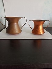 N.2   VASI   ANFORE   IN   RAME   LAVORATO    A   MANO  