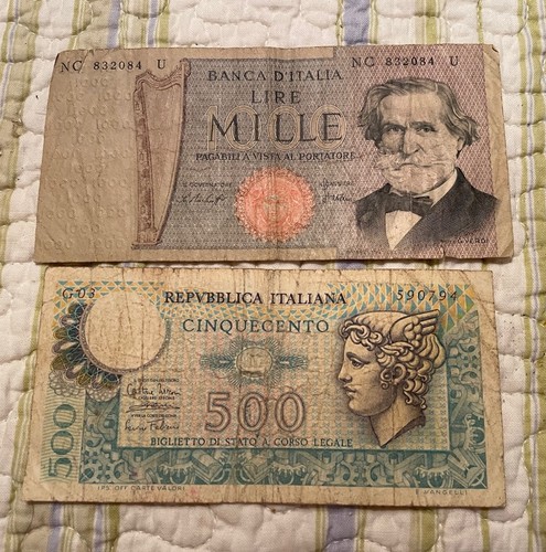 Vintage italian 500 - italian, lire