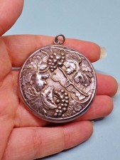 ARGENTO 925 ciondolo locket medaglione antico sterling antique art nouveau