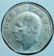 10 Pesos 1976 Messico In Fior