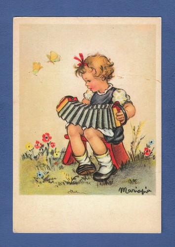 Cartolina illustrata mariapia - cartolina,