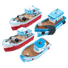  4 Pcs Barca Pesca Modellino