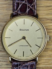 Bulova Longchamp - Orologio vintage da donna (ETA 2512-1, revisionato, cervo, Swiss Made)