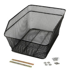 Cestino Bici Posteriore Rettangolare in Metallo Bicicletta 295x185x385 mm Lampa