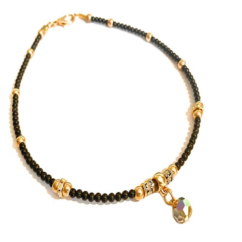 Collana donna nera oro - da,