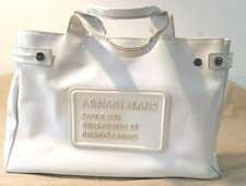 BORSA  " ARMANI JEANS " BIANCO GHIACCIO PLASTICA DURA(s17)
