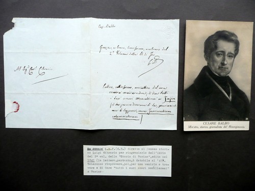 Autografo cesare balbo lettera - cesare,