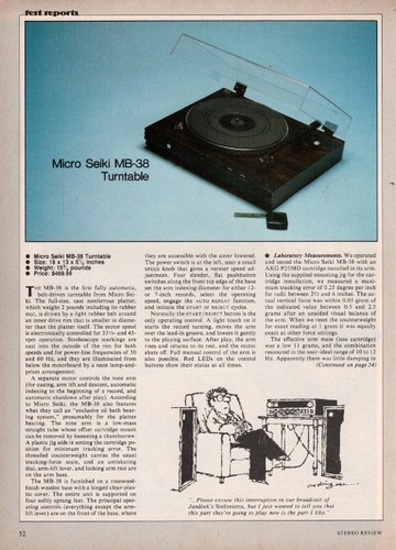 Micro seiki 38 turntable - micro,