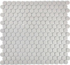 Mosaico Piastrella ceramica bottone pavimento bagno grigio 10-0202-R10 |1 foglio