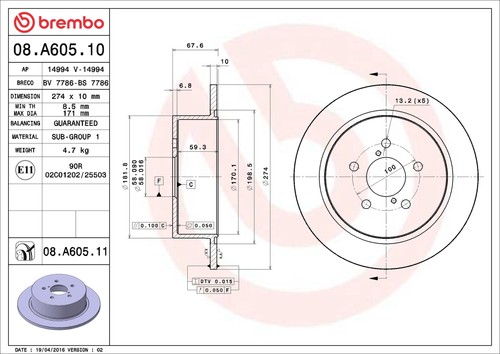 Brembo a605 discofreno - brembo,