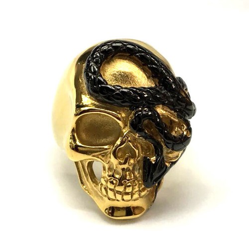 Anello vintage oro teschio - oro,