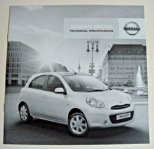 Nissan. Micra. Nissan Micra. Specifiche tecniche. Brochure vendita 2011