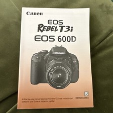 MANUALE ISTRUZIONI spagnolo CANON EOS REBEL T3i 600D 