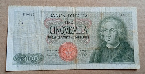 Italy lire 5000 - 5000, colombo