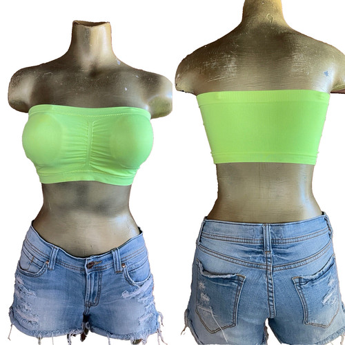 Tubo bandeau giallo neon - bandeau,