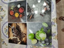  4 Quadretti In Vetro 30x30