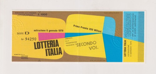 Biglietto lotteria italia - biglietto,