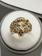 ANELLO UOMO TESTA DI LEONE ORO