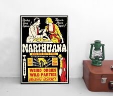 Poster antidroga anni '30 USA contro marijuana / marijuana / erba / fuma