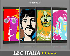 Beatles 2 QUADRO MODERNO 155 x 70 INTELAIATO STAMPA TELA QUADRI POP ART ARREDO