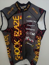 maglia ciclismo GILET SMANICATO SHOCK BLAZE WINDSTOPPER ITALIA TG M
