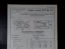 COPIA IGM Documento OMOLOGAZIONE FIAT 25C TRATTRICE CINGOLI  1956
