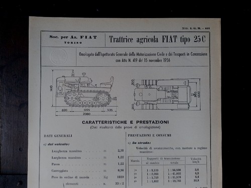 Copia scheda omologazione fiat - scheda,
