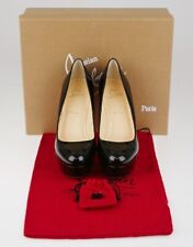 Christian Louboutin Nere Patent - Pelle Bianca Size 8/38.5