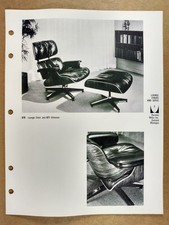 Poltrona Eames 670 671 ottomana Herman Miller 1960-62 pagina catalogo originale