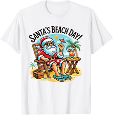 Mele Kalikimaka Camicia Hawaiana Divertente Di Natale Santa Beach Cocktail Vacan