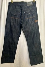 Rocawear Jeans Men 36x32 Original Fit Dark Blue Denim Y2K Hip Hop New Old Stock
