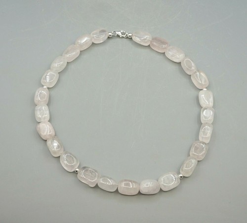 Collana rosenquarzo con - in,