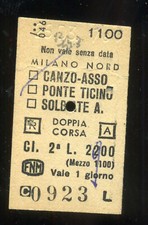 Biglietto Treno Ferrovia Nord