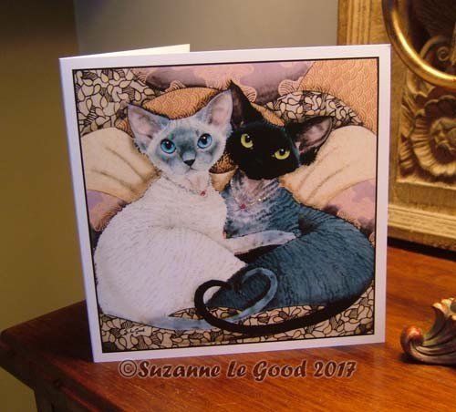 Devon rex cat - rex, art