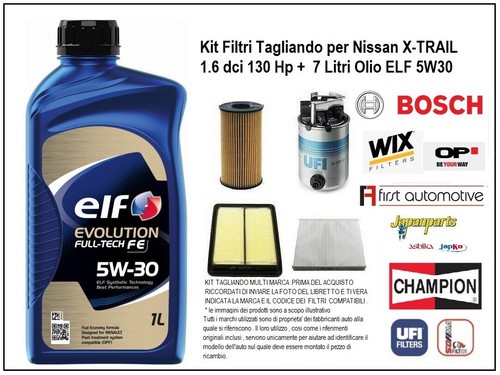Kit filtri tagliando nissan - 4,