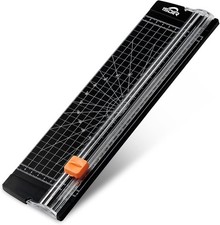 Isdir A4 Taglierina per Carta Affettatrice, 12 Pollici Trimmer Strumento per Scrapbooking Nero